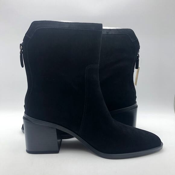 Vince Camuto Womens Kortimy Heeled Ankle Boots US 6.5 Black Suede NIB - Picture 3 of 9